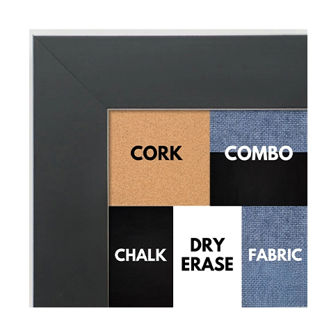 BB1689-1 | Black / Cube Moulding | Custom Cork Bulletin Board | Custom White Dry Erase Board | Custom Chalk Board