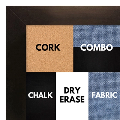 BB1844-1 Espresso Coffee Brown Large Wall Board Cork Chalk Dry Erase