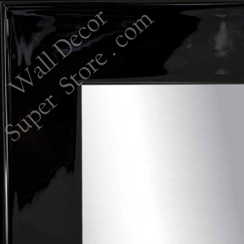 MR1200-2 High Gloss Black - Custom Large Mirror - 2 Inch Wide