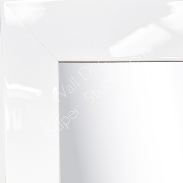 MR1201-2 High Gloss White - Custom Large Mirror - 2 Ich Wide