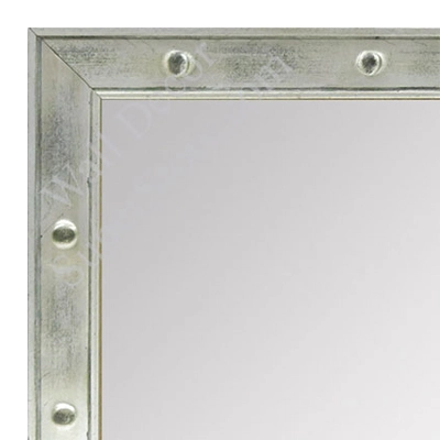 MR1502-1 Silver Rivets with Black Edge - Small Custom Wall Mirror