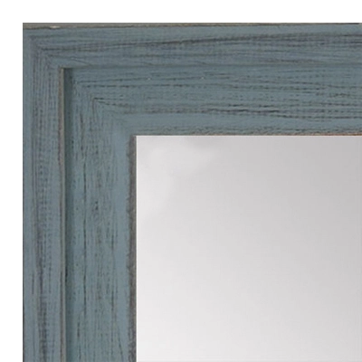 MR1534-6 Distressed Blue Gray - Large Custom Wall Mirror -  Custom Bathroom Mirror