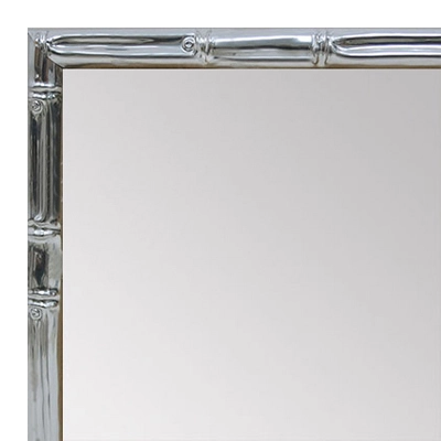 MR1552-5 Glossy Silver - Tropical Bamboo - Very Small Custom Wall Mirror