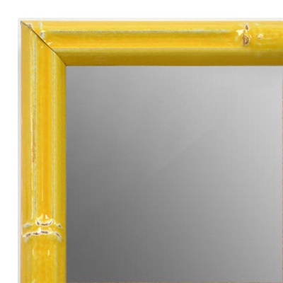 MR1612-4   Yellow Enamel Bamboo Custom Mirror