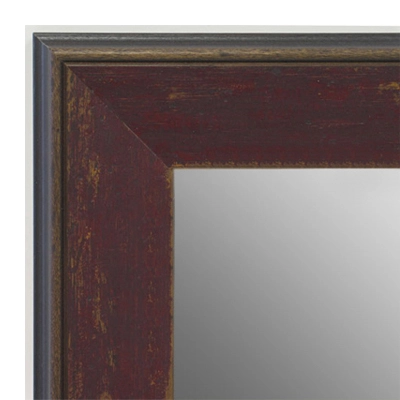 MR1734-3 | Distressed Brick Red | Custom Wall Mirror | Decorative Framed Mirrors | Wall D�cor