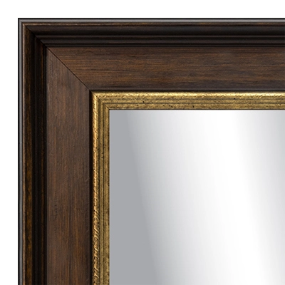 MR1925-1 Rustic Brown with Antique Gold Lip  Custom Mirror